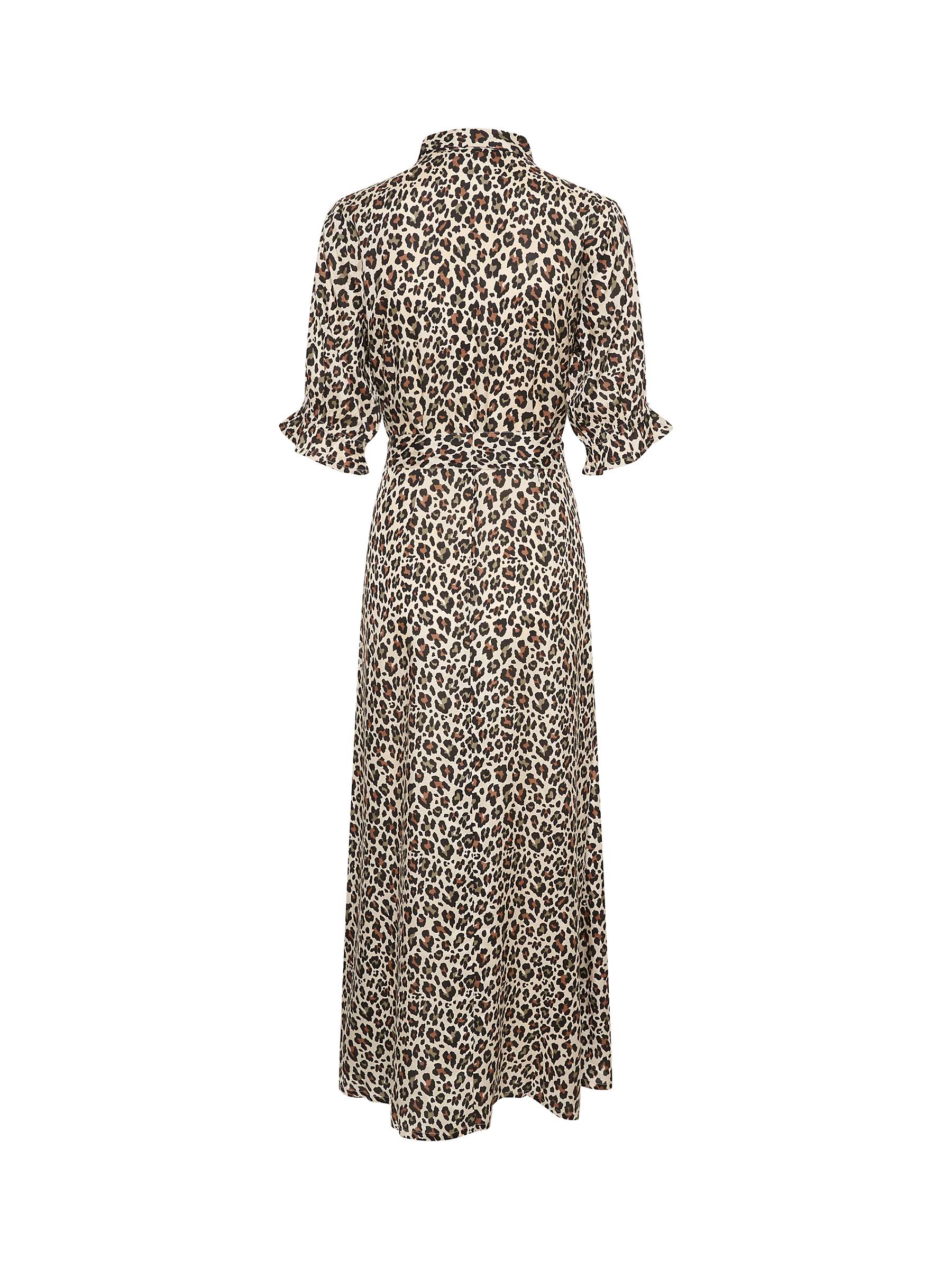 Buy KAFFE Velana Leopard Print Shirt Maxi Dress, Multi Online at johnlewis.com