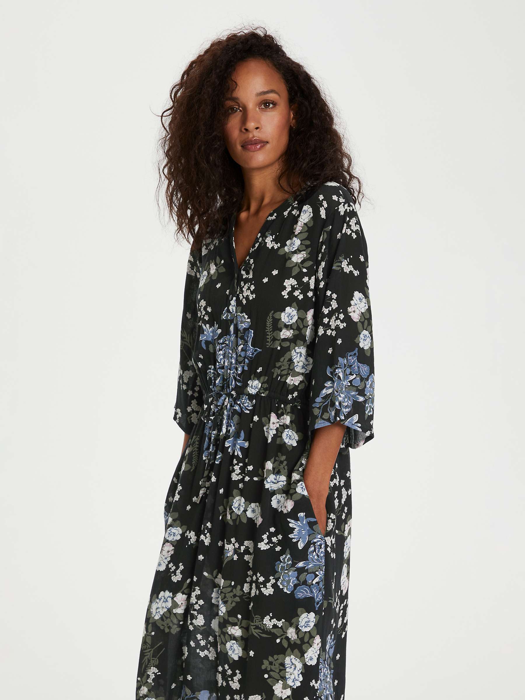 Buy KAFFE Ekua Amber Dress, Black/Multi Online at johnlewis.com