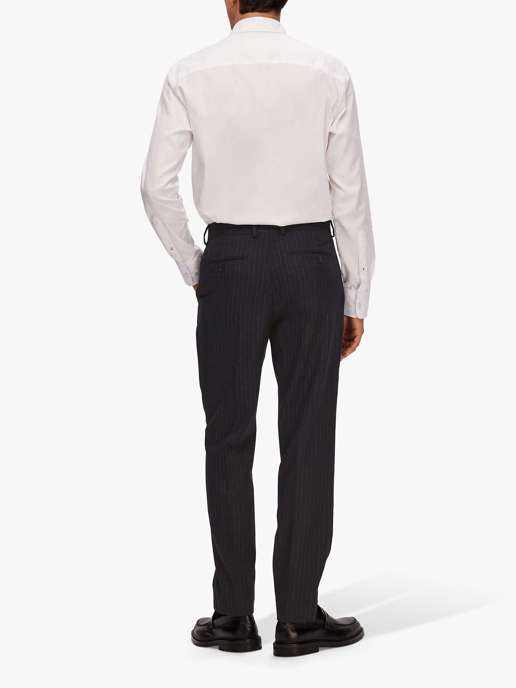 Buy SELECTED HOMME Slim Fit Striped Trousers, Navy Online at johnlewis.com