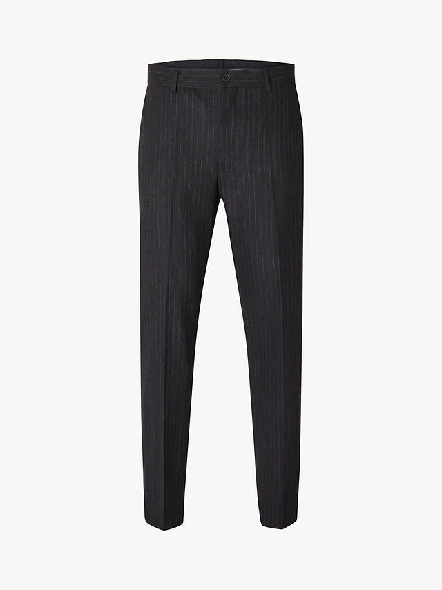 SELECTED HOMME Slim Fit Striped Trousers, Navy