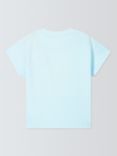 John Lewis Kids' Graphic Print Sequin Turtle T-Shirt, Delicate Blue