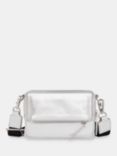 Whistles Bibi Crossbody Leather Bag, Silver