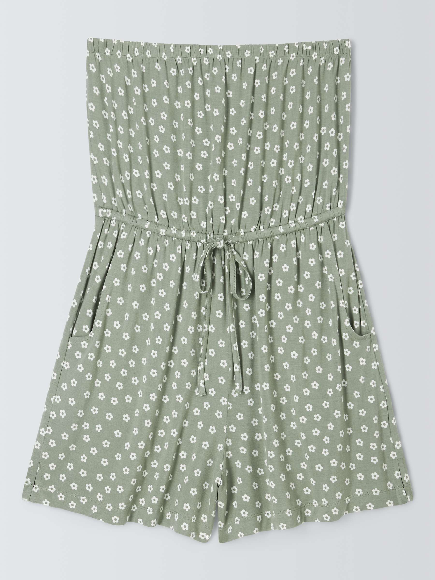 Buy John Lewis ANYDAY Ditsy Floral Beach Playsuit, Khaki Online at johnlewis.com
