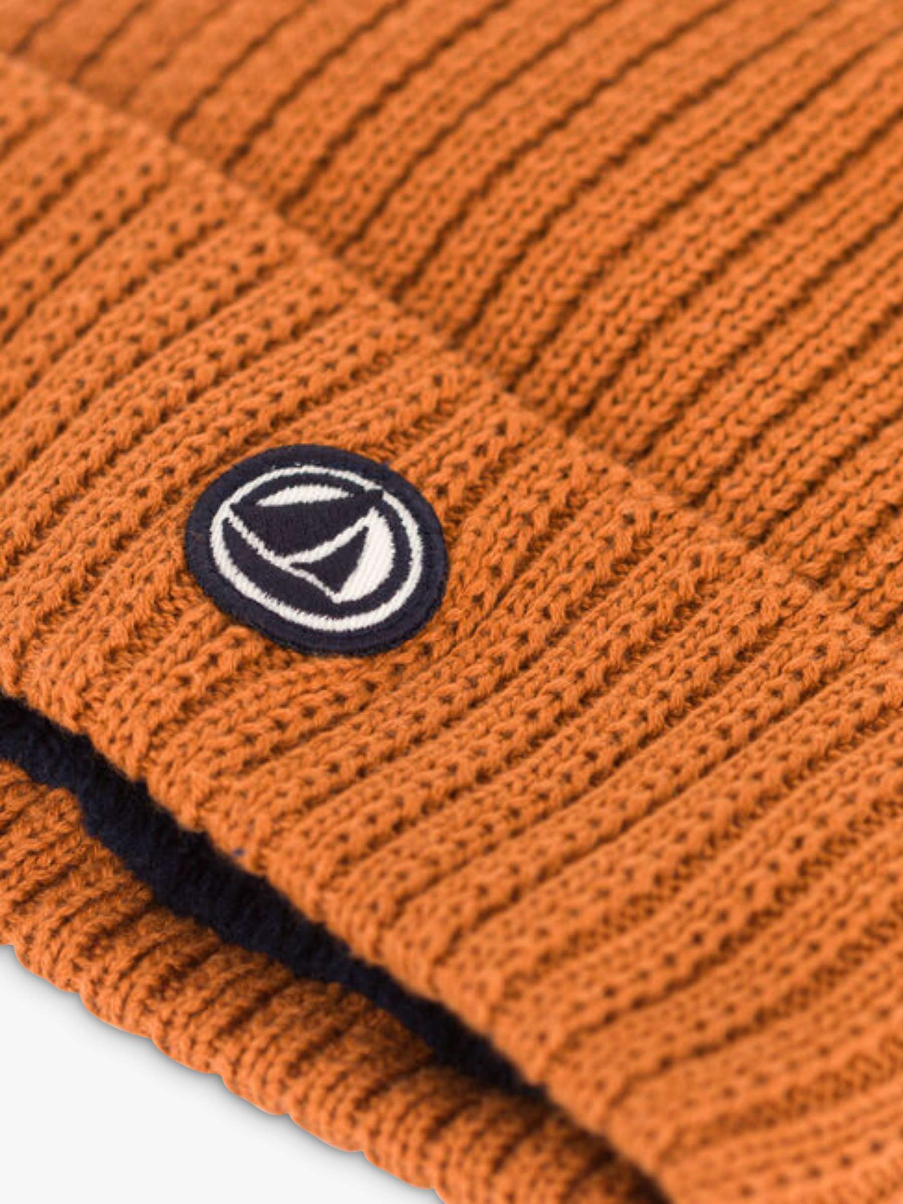 Buy Petit Bateau Kids' Logo Embroidered Knitted Beanie Online at johnlewis.com