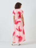 Fabienne Chapot Palm Print Maxi Shirt Dress, Tomato/Flamingo Pink