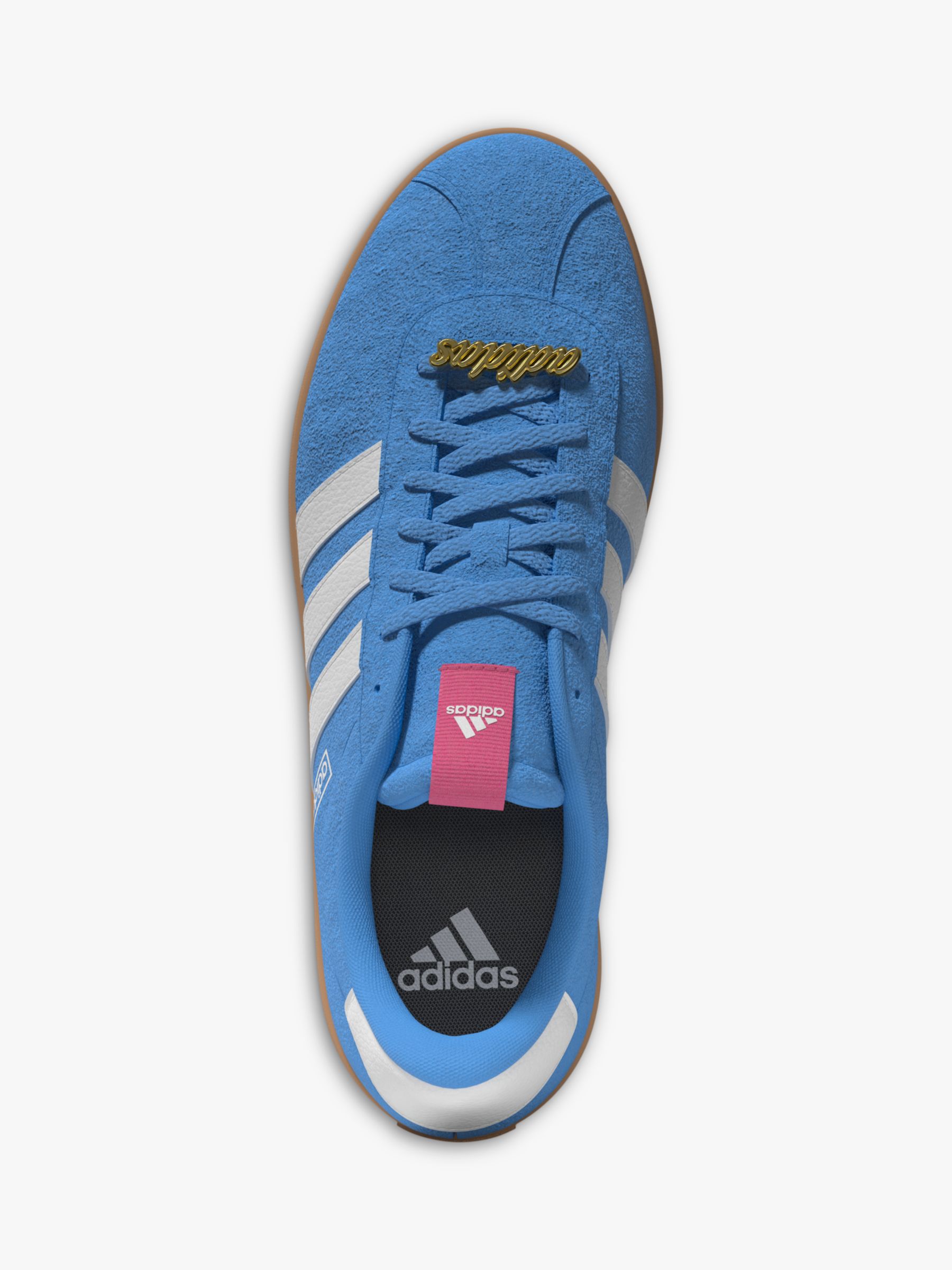 adidas VL Court Tri-Colour Trainers, Blue Burst/White/Pink