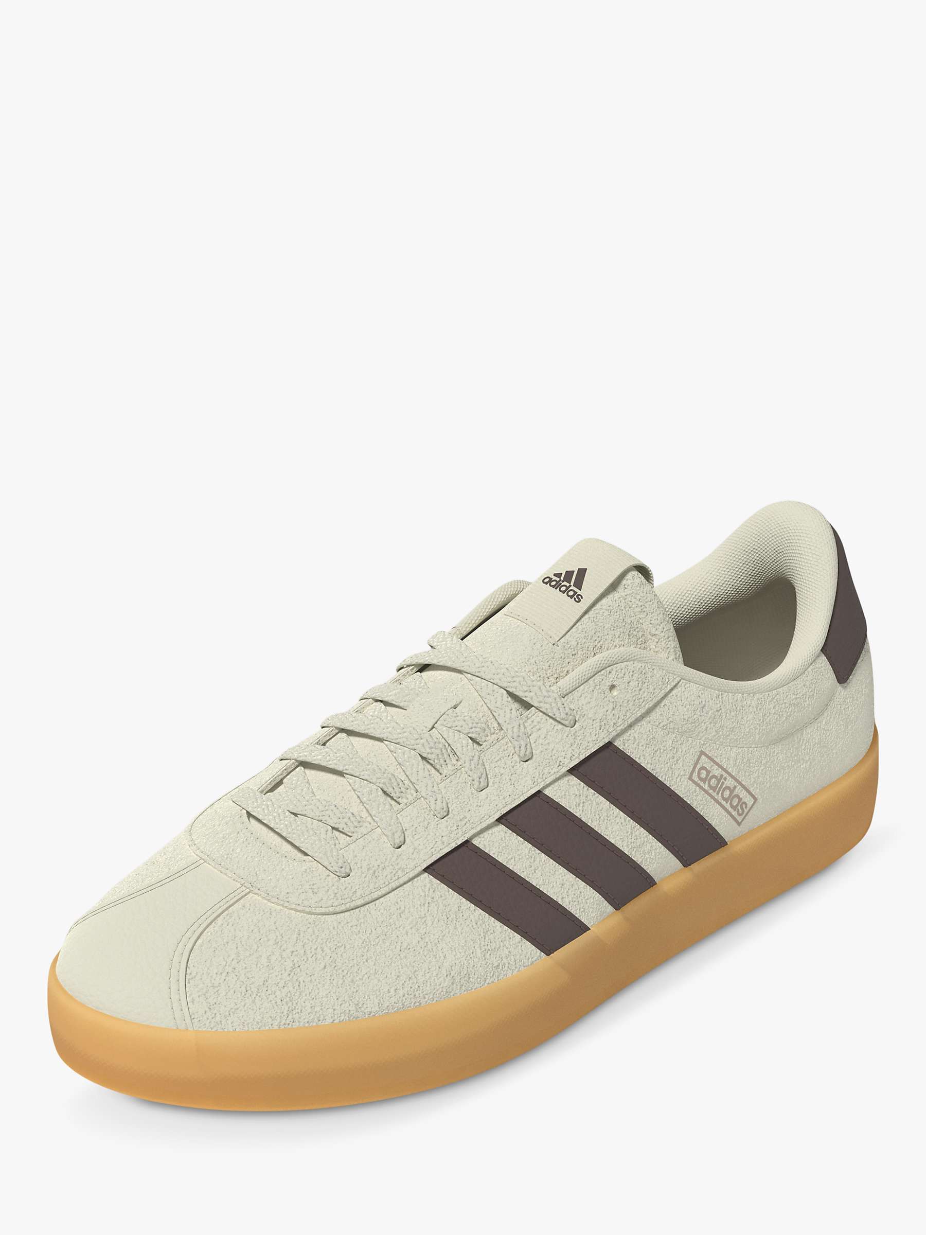 Buy adidas VL Court Trainers, White/Earth Online at johnlewis.com