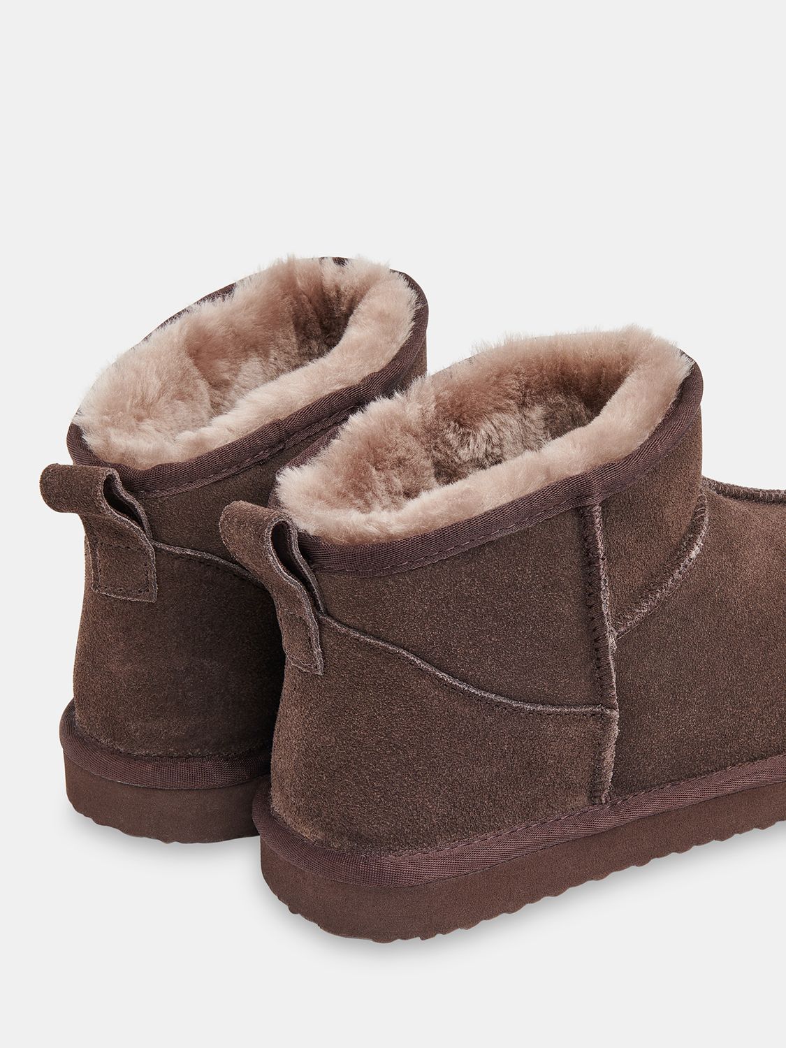Buy Whistles Mable Suede Slipper Boots, Taupe Online at johnlewis.com