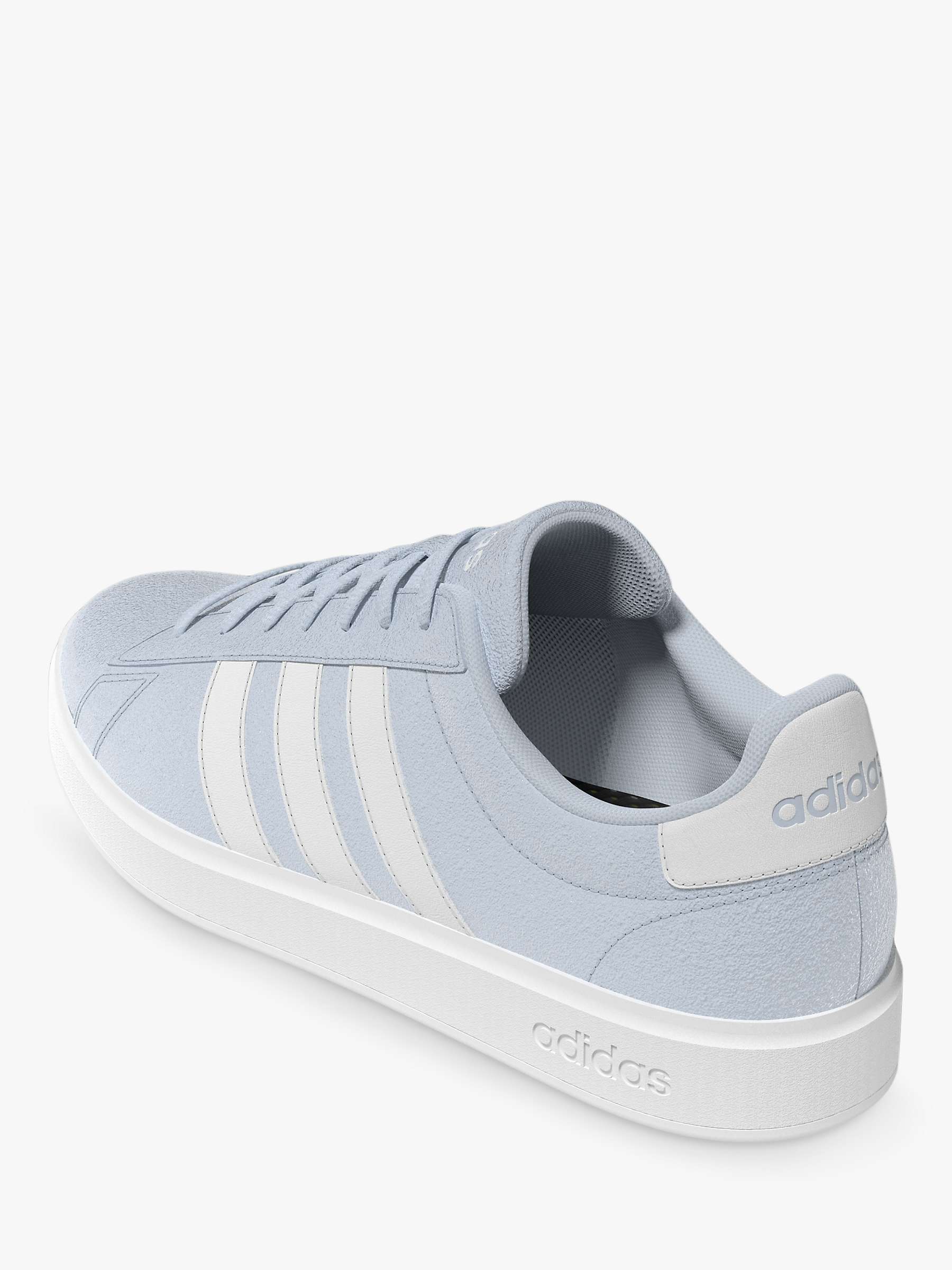 Buy adidas Grand Court Lace Up Trainers, Blue/White Online at johnlewis.com
