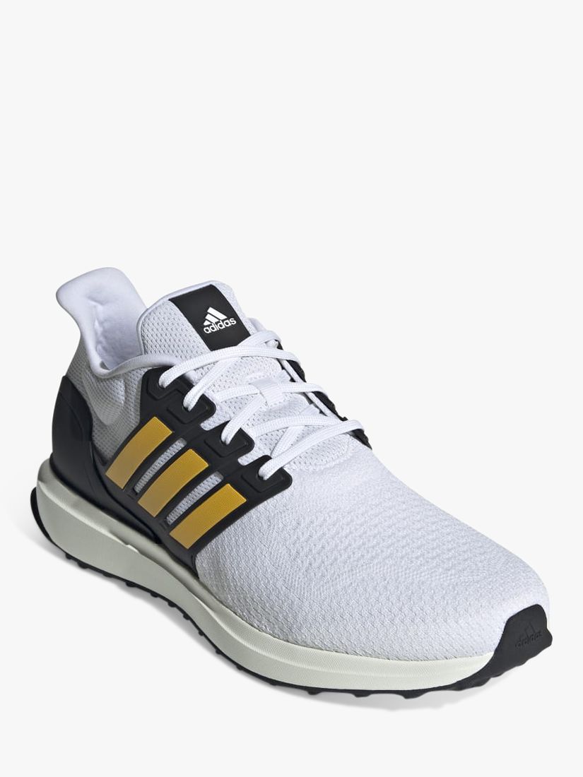 Buy adidas Ubounce Men's Trainers, White/Black/Yellow Online at johnlewis.com