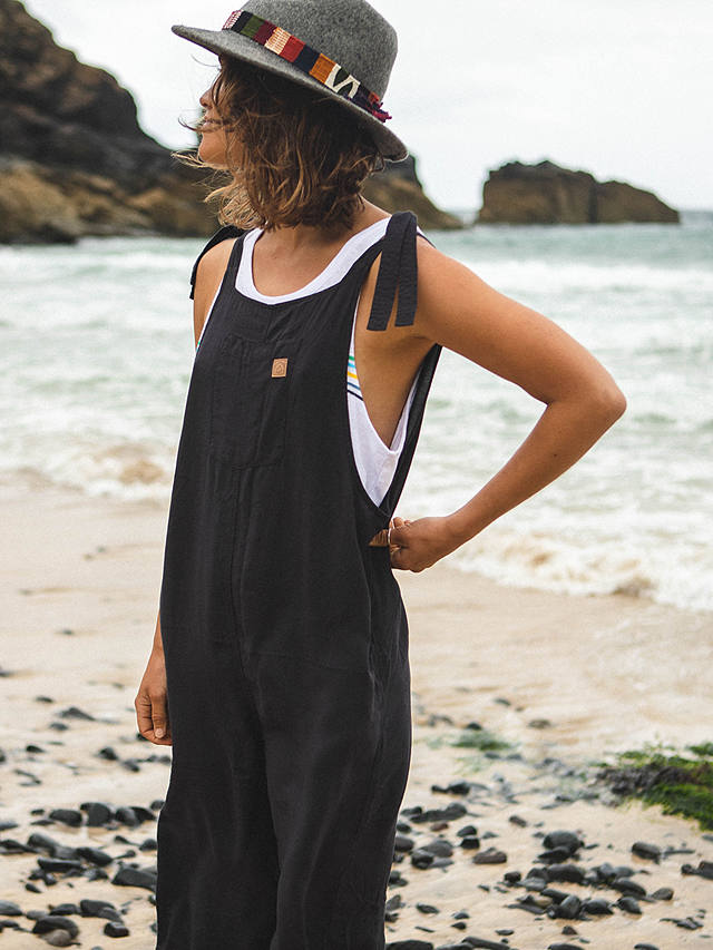 Passenger Lazy Day Dungarees, Faded Black