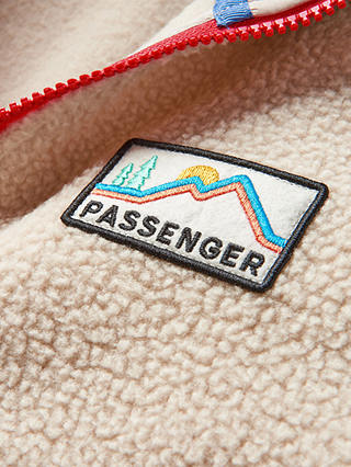 Passenger Maine Colour Block Sherpa Fleece Top, Shell Pink