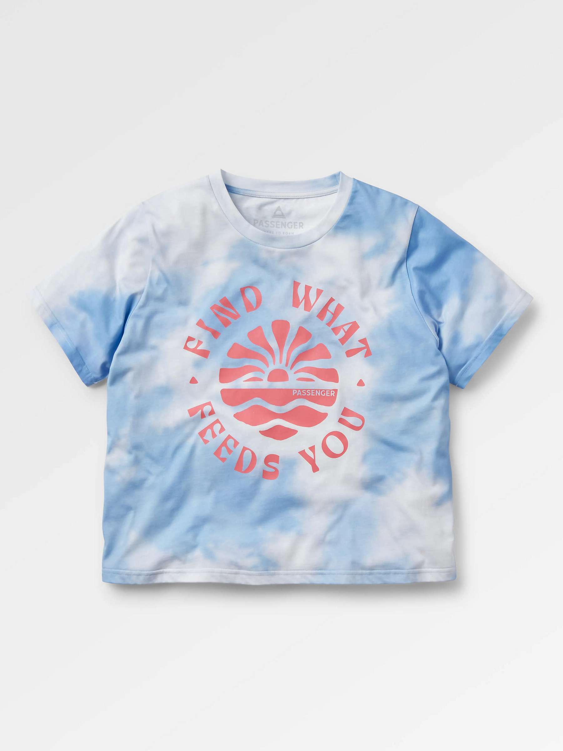 Buy Passenger Organic Cotton T-Shirt, Tie Dye Cornflower Online at johnlewis.com