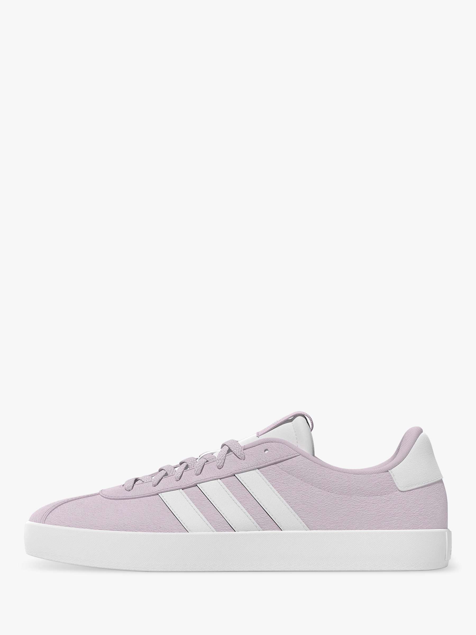 Buy adidas VL Court Suede Trainers, Pink/White Online at johnlewis.com