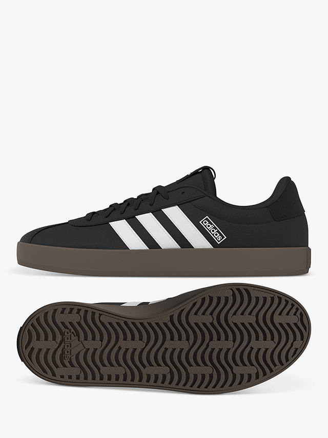 adidas VL Court Contrast Sole Trainers, Black/White