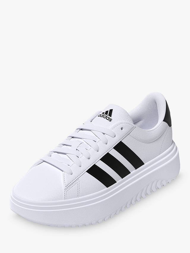 adidas Court Flatform Trainers, White/Black