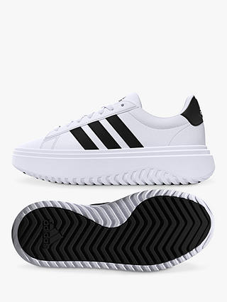 adidas Court Flatform Trainers, White/Black
