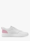 adidas Park Street Lace-Up Trainers, White/Pink, White/White/Pink