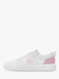 adidas Park Street Lace-Up Trainers, White/Pink, White/White/Pink