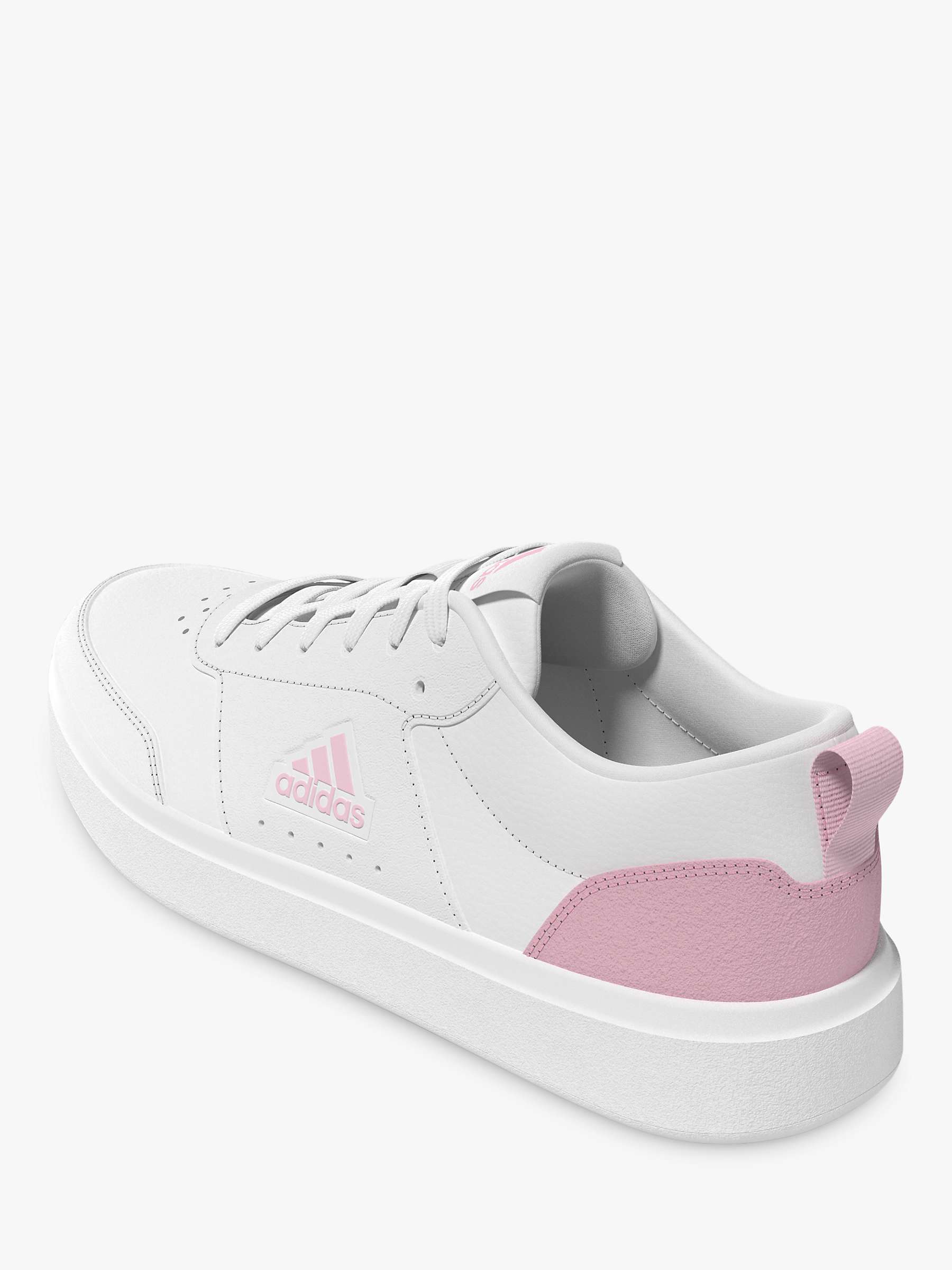 Buy adidas Park Street Lace-Up Trainers, White/Pink Online at johnlewis.com
