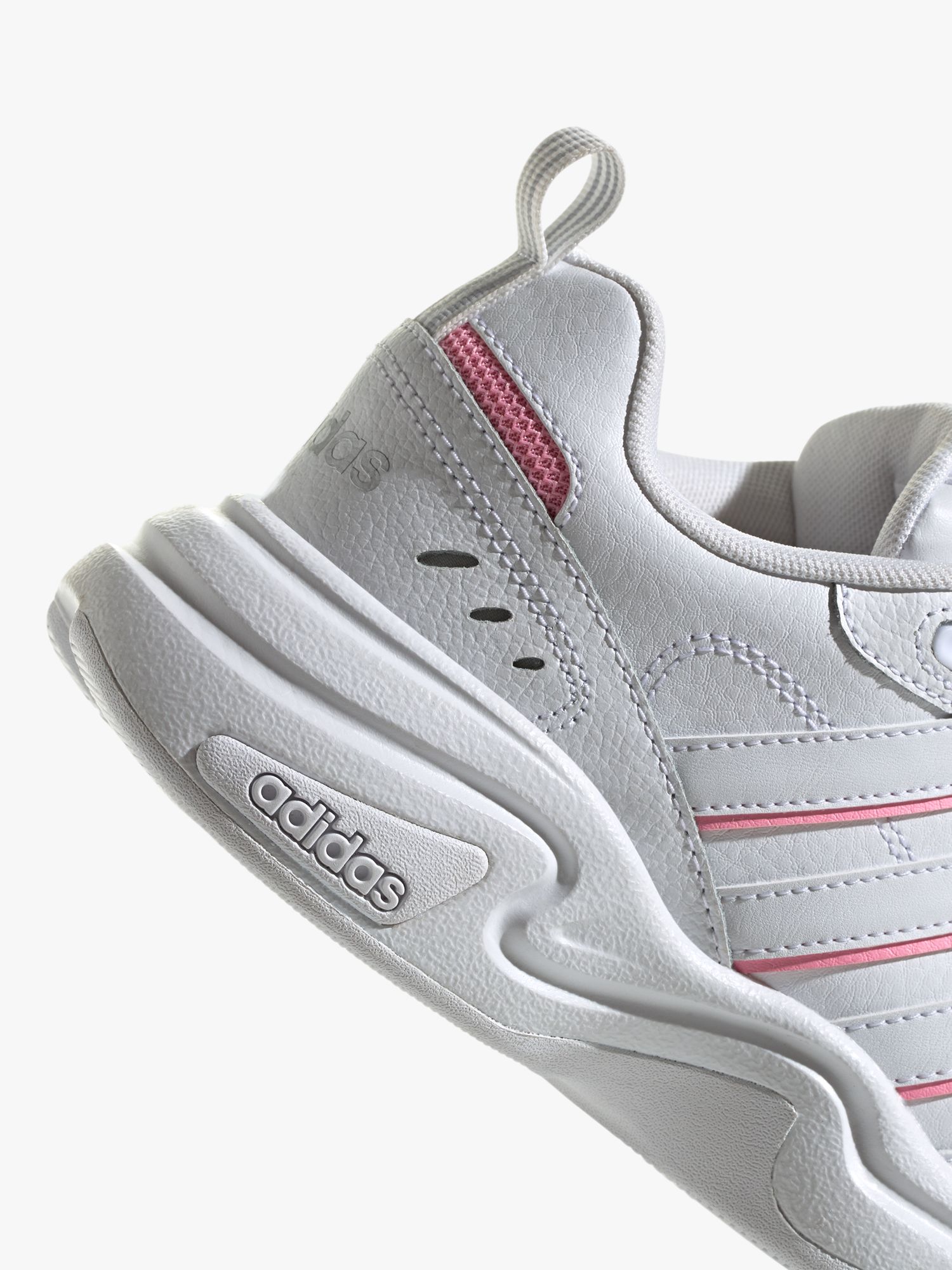 Buy adidas Strutter Women's Trainers, White/Pink Online at johnlewis.com