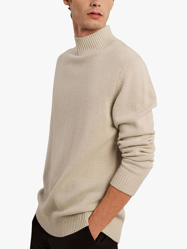 SELECTED HOMME High Neck Essential Pullover Jumper, Oatmeal
