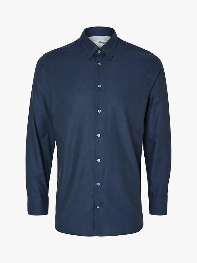 SELECTED HOMME Slim Fit Long Sleeve Shirt, Navy