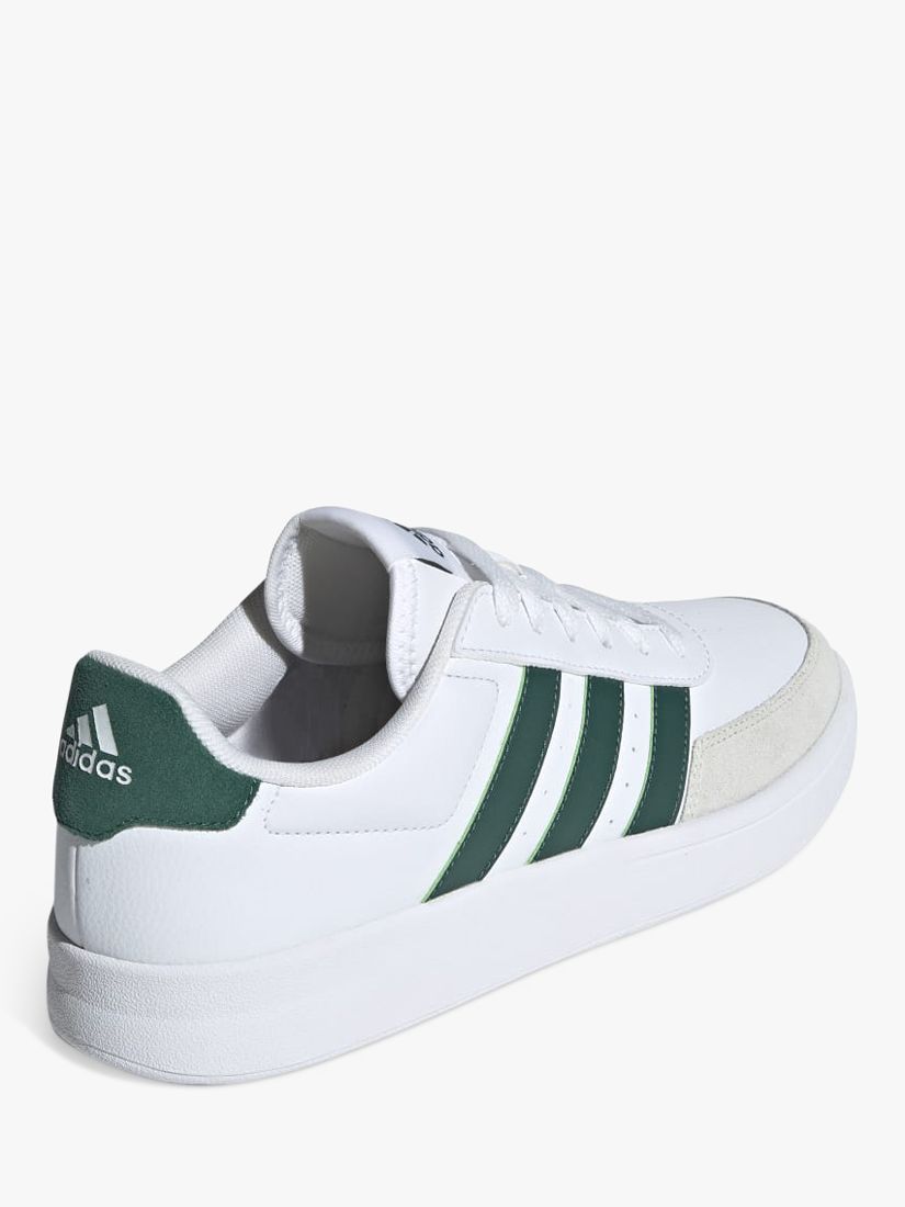 adidas Beaknet 2.0 Court Shoes, White/Green, 7
