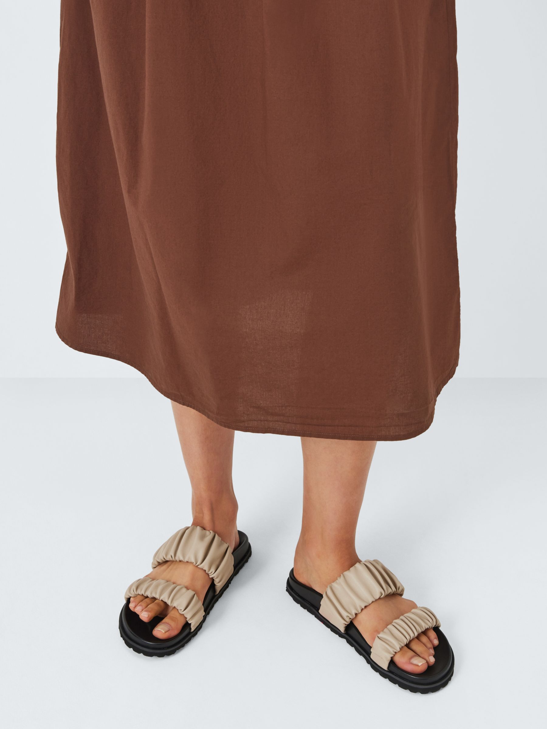 Buy John Lewis ANYDAY Louie Two Strap Ruched Footbed Sandals Online at johnlewis.com