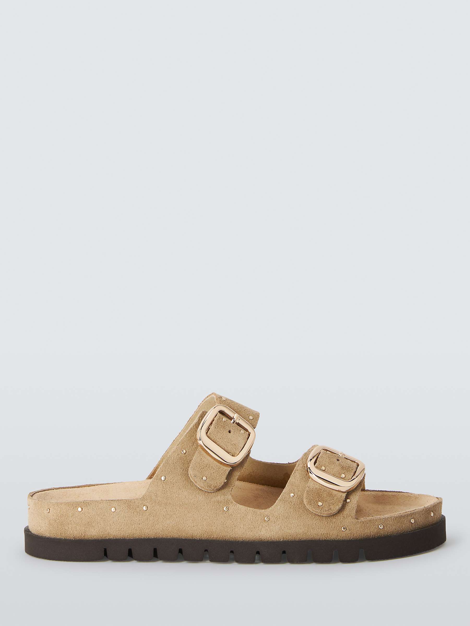 Buy AND/OR Lexxie Adjustable Strap Suede Sandals, Brown Online at johnlewis.com