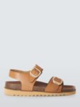 John Lewis Louisianna Leather Slingback Footbed Sandals, Tan