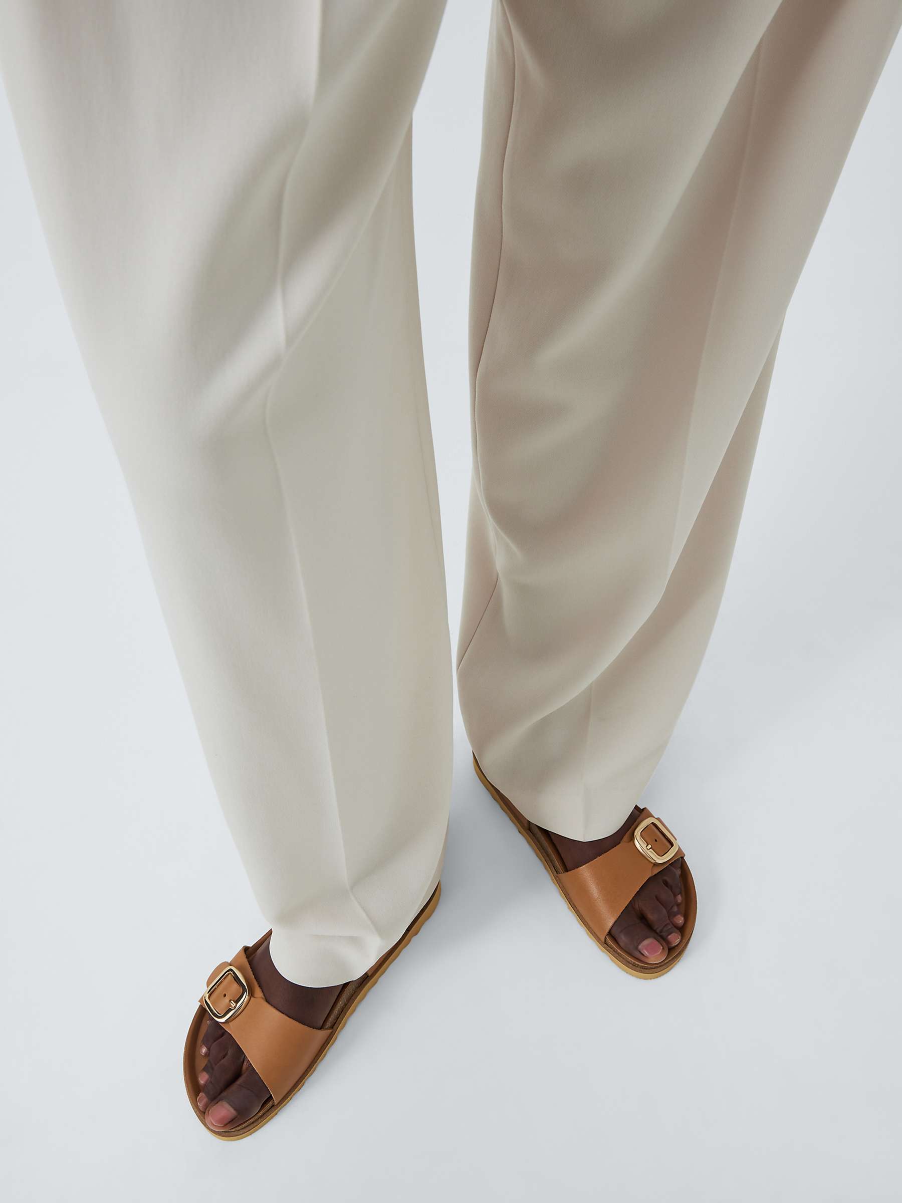 Buy John Lewis Louisianna Leather Slingback Footbed Sandals, Tan Online at johnlewis.com