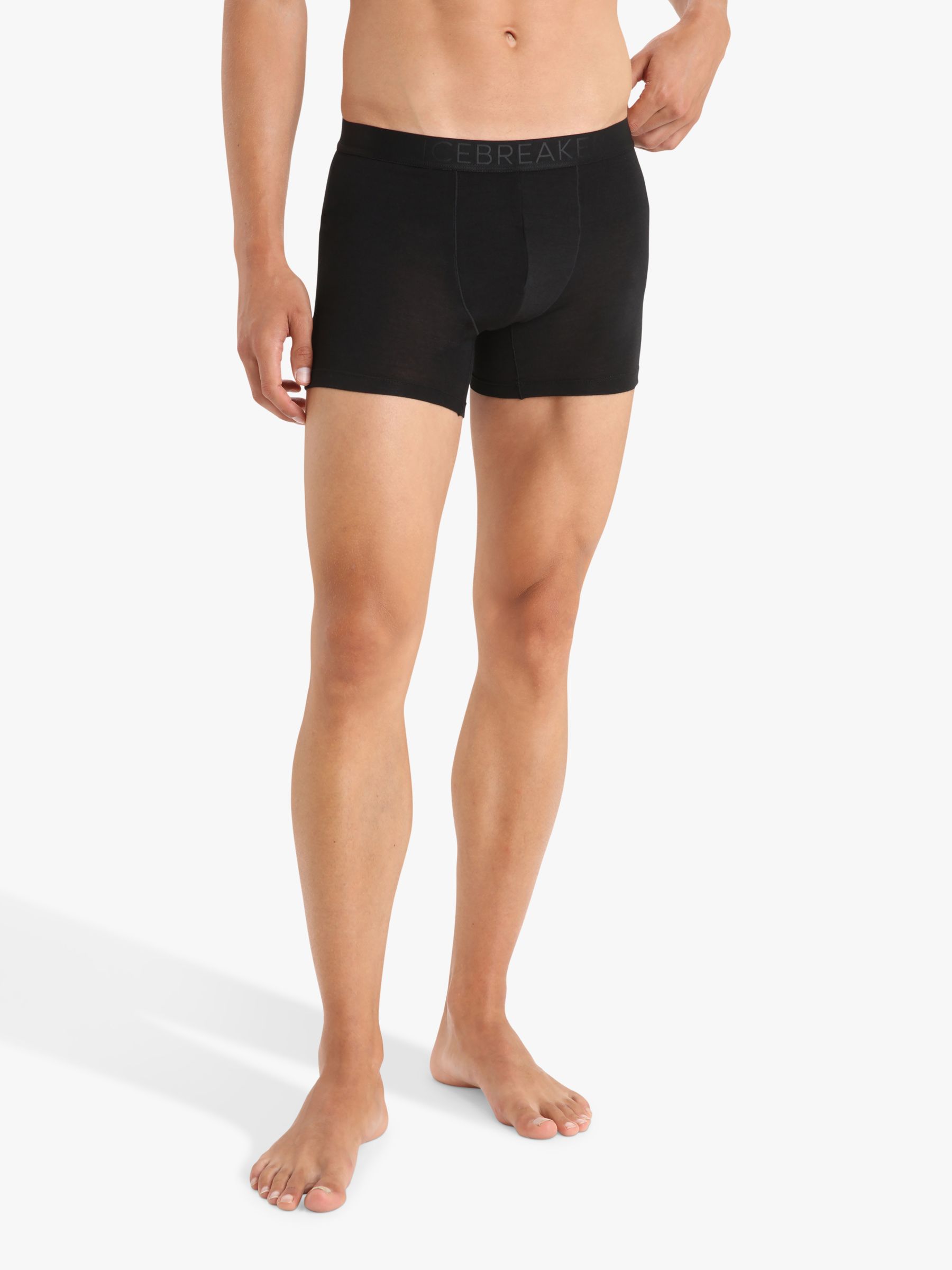 Icebreaker Merino Wool Blend Slim Fit Boxers, Black at John Lewis ...