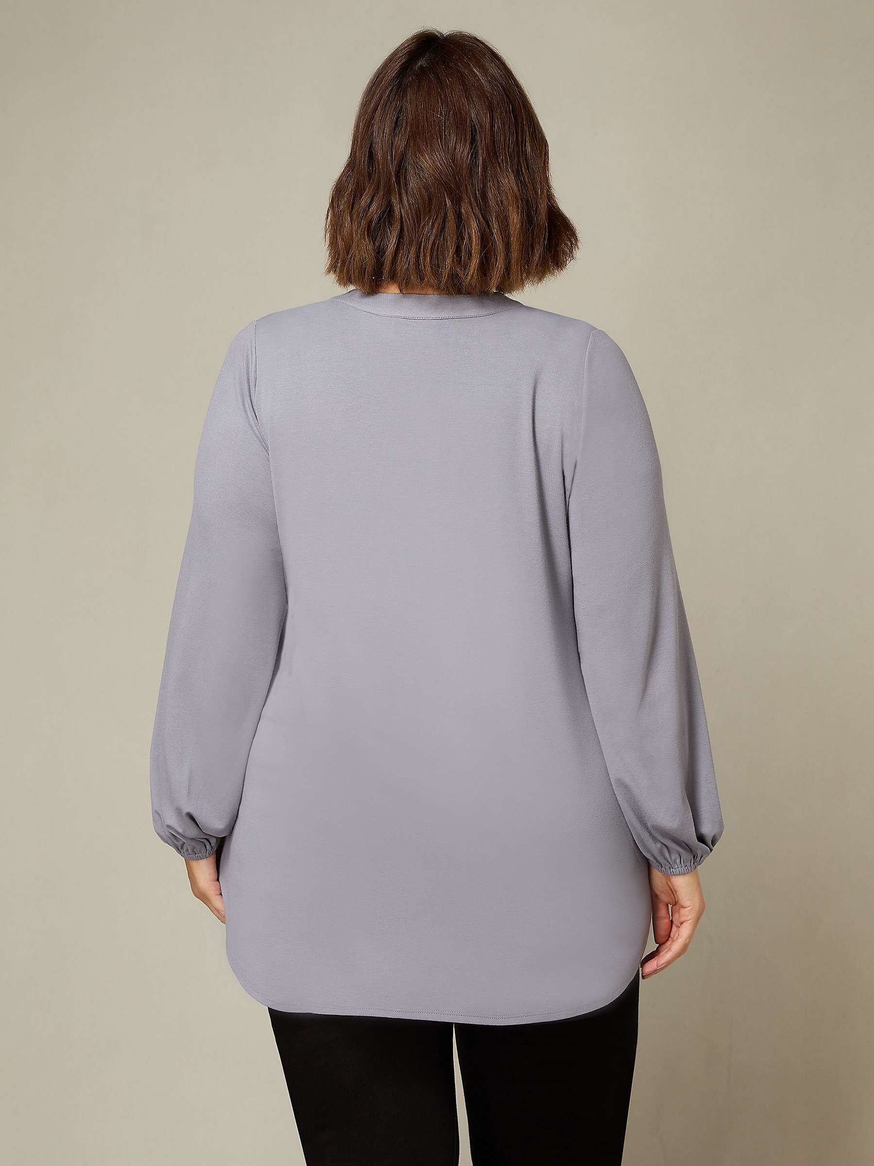 Buy Live Unlimited Curve Jersey Relaxed Tunic Top, Grey Online at johnlewis.com