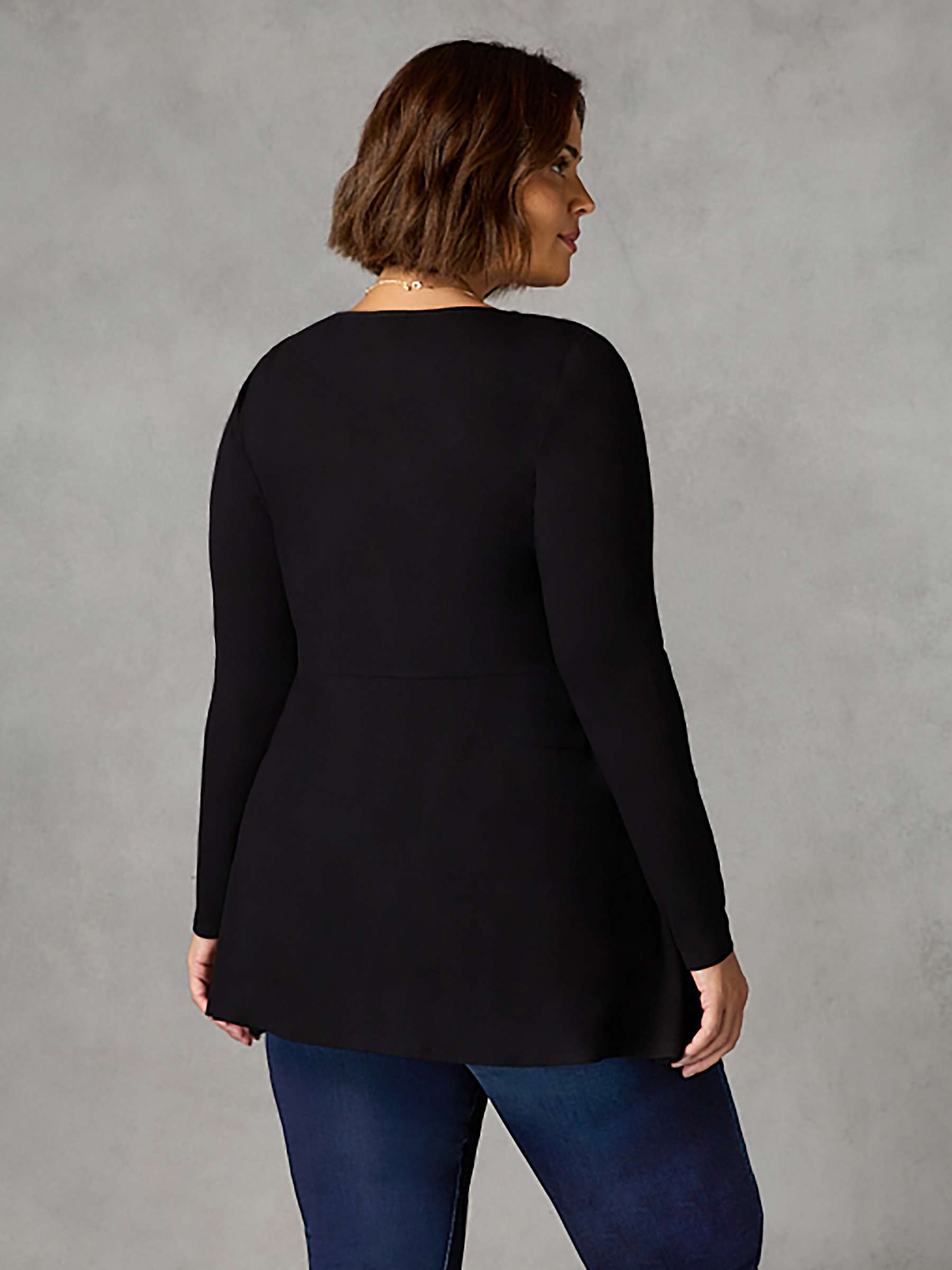 Buy Live Unlimited Curve Jersey Empire Seam Top, Black Online at johnlewis.com