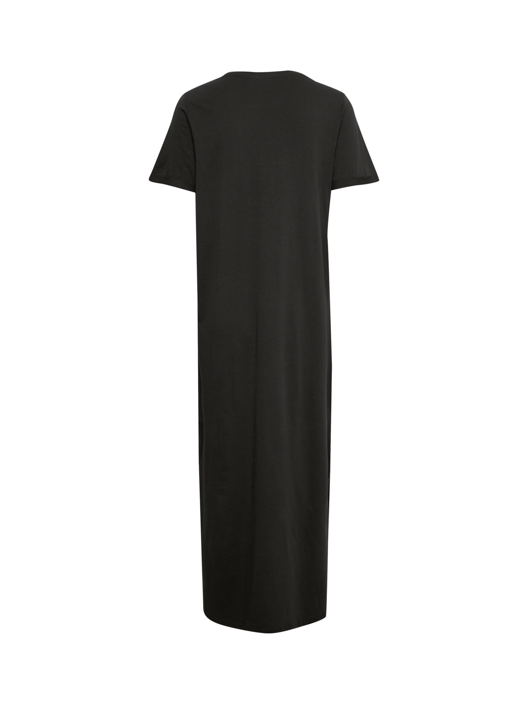 KAFFE Celina T-Shirt Dress, Black Deep at John Lewis & Partners