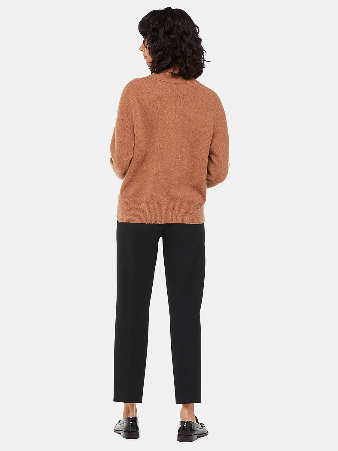 Buy Whistles Amelia Slim Cigarette Trousers, Black Online at johnlewis.com