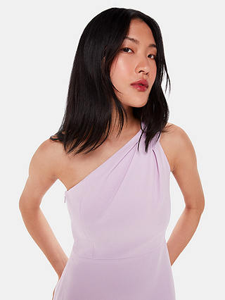 Whistles Bethan One Shoulder Maxi Dress, Lilac
