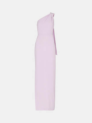 Whistles Bethan One Shoulder Maxi Dress, Lilac