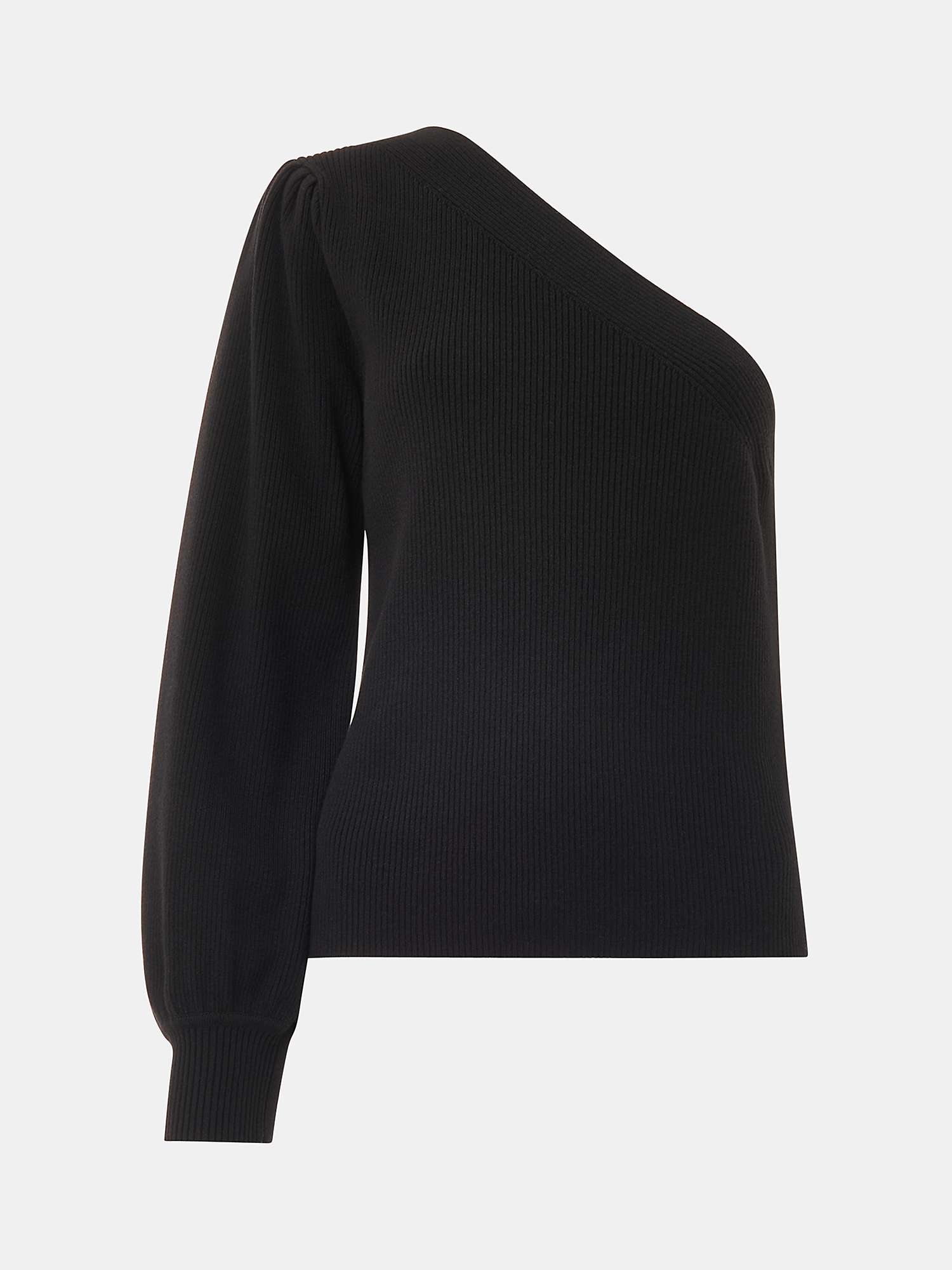 Buy Whistles Asymmetric Knit Top, Black Online at johnlewis.com