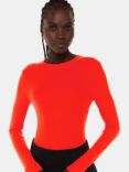 Whistles Essential Ribbed Crew Neck Top, Red