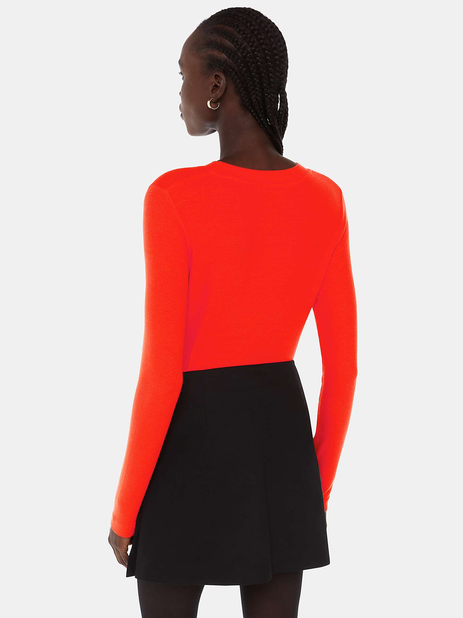 Buy Whistles Essential Ribbed Crew Neck Top Online at johnlewis.com