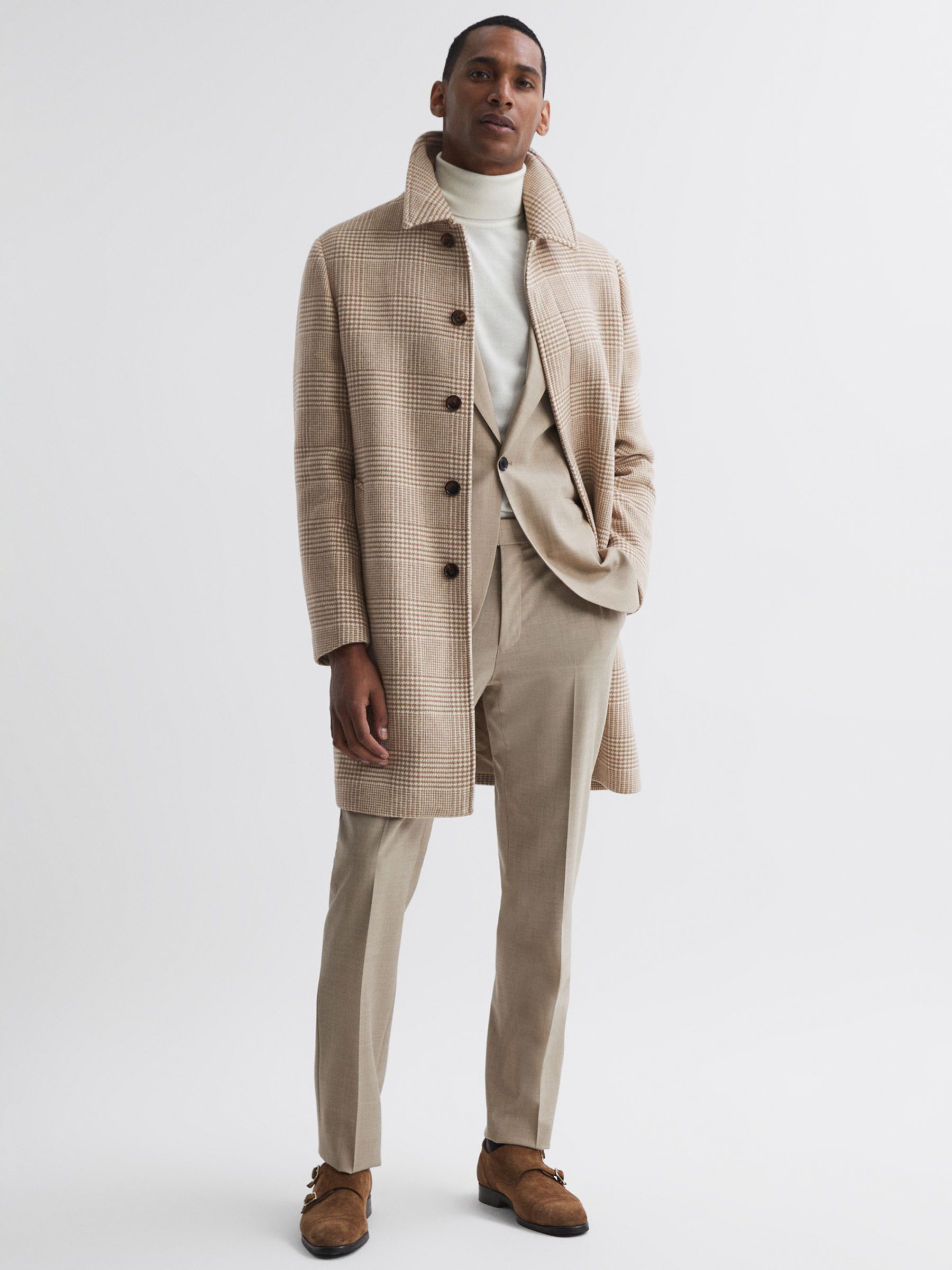 Beige sale wool overcoat