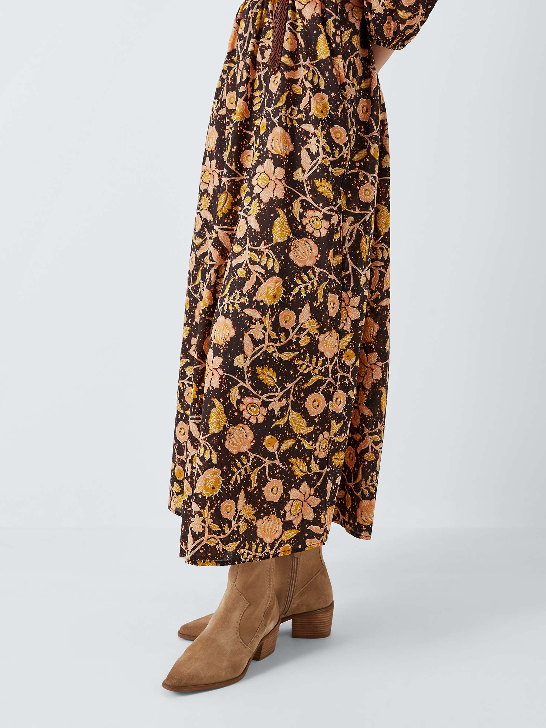 Buy AND/OR Jacklin Island Floral Dress, Chocolate Online at johnlewis.com