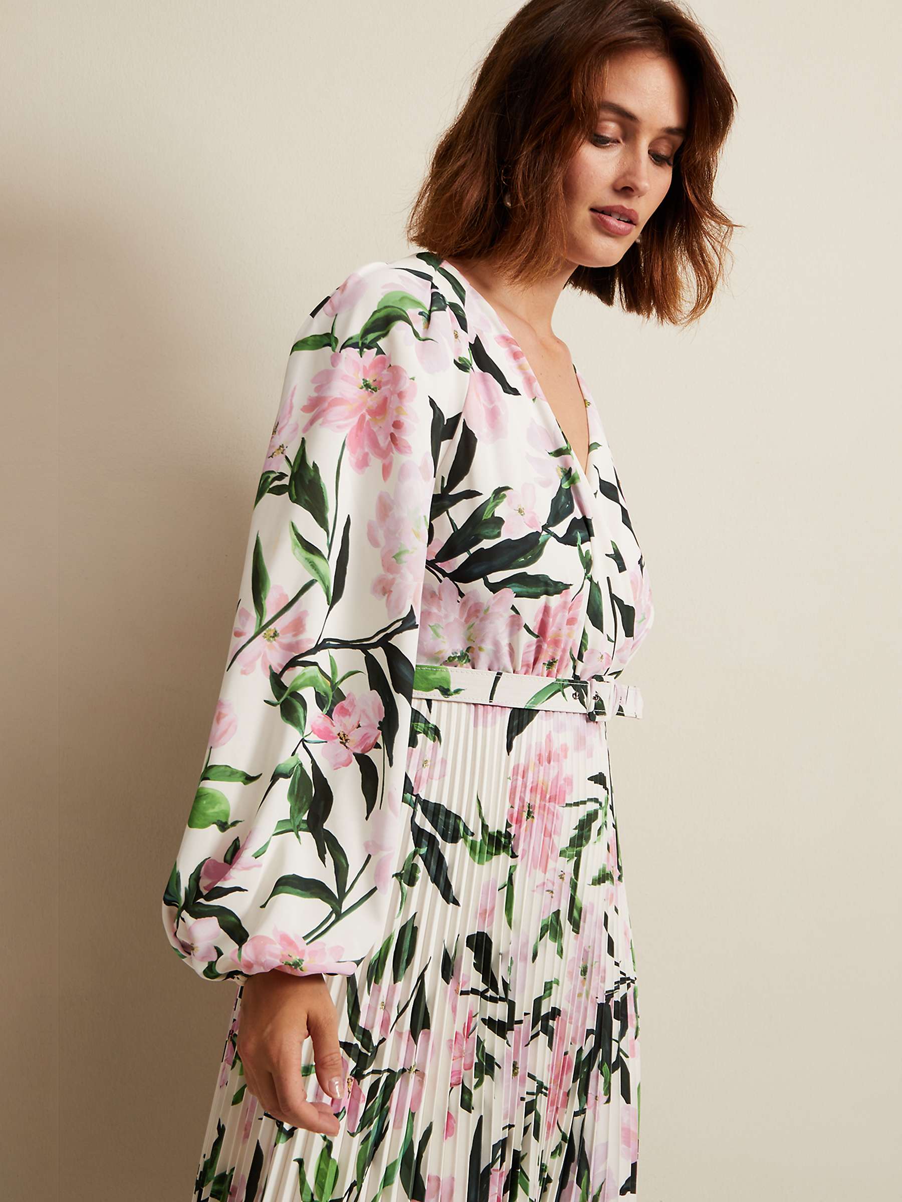 Phase Eight Penny Floral Midi Dress, Multi at John Lewis & Partners