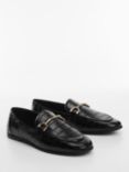 Mango Susan Round Toe Loafers, Black