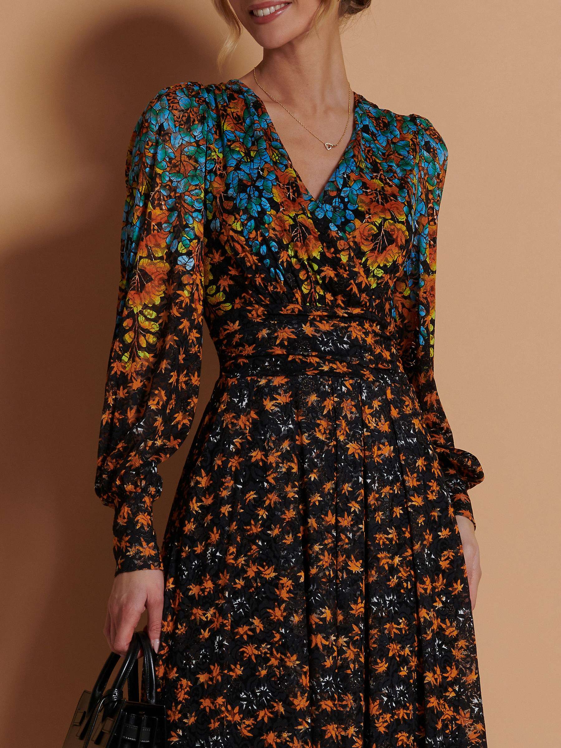 Buy Jolie Moi Quiyn Lace Maxi Dress, Orange/Multi Online at johnlewis.com