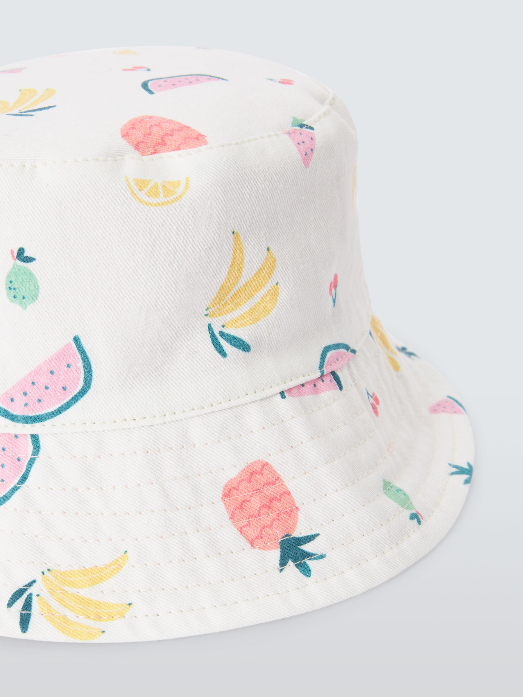 Buy John Lewis Kids' Ditsy Fruit Reversible Bucket Hat, Multi Online at johnlewis.com