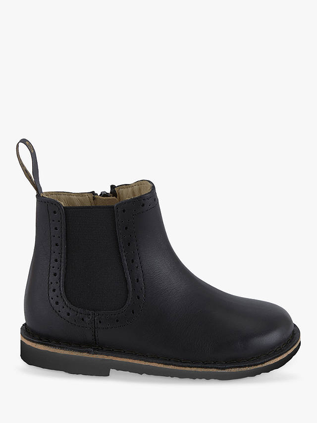 Young Soles Kids' Marlowe Leather Chelsea Boots, Black
