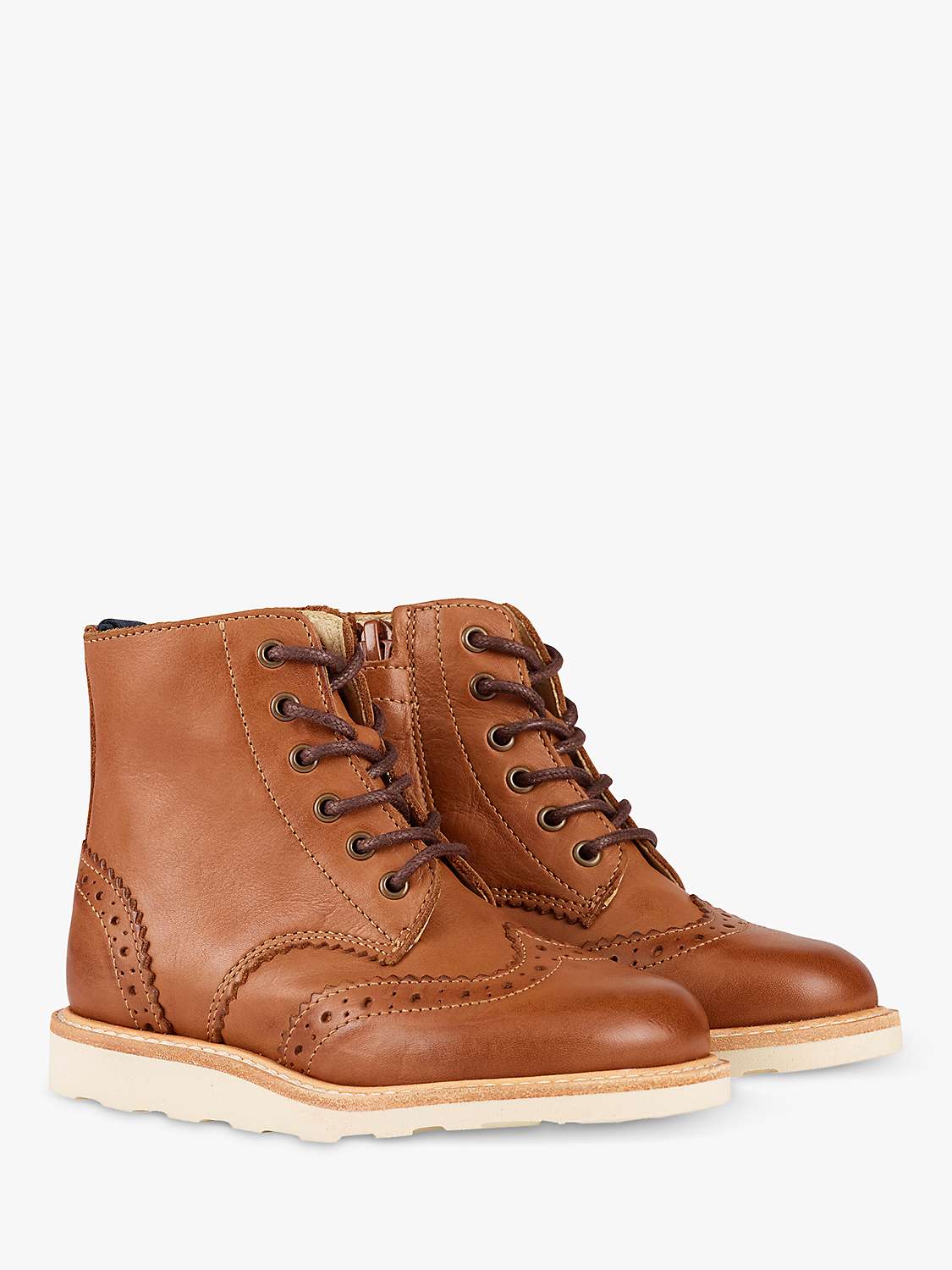 Buy Young Soles Kids' Sidney Leather Brogue Boots Online at johnlewis.com